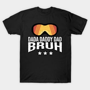 Dada Daddy Dad Bruh Retro Vintage Funny 2023 Fathers Day T-Shirt